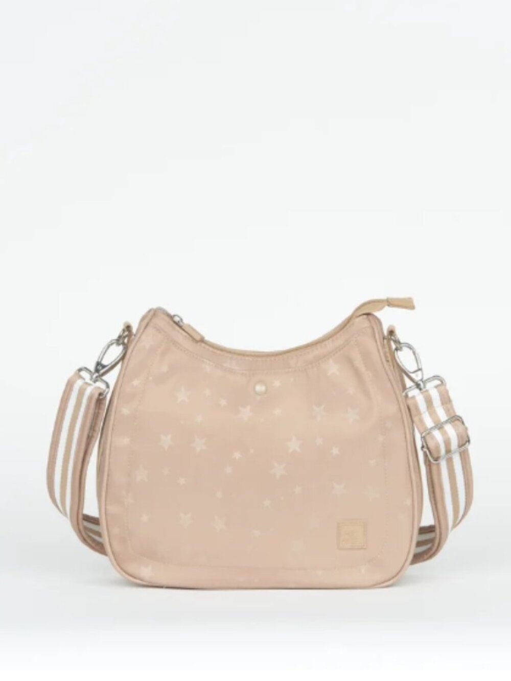 IHKWIP THE SIDE STRIPE SADDLE CROSSBODY BAG in TAN STAR, NWOT